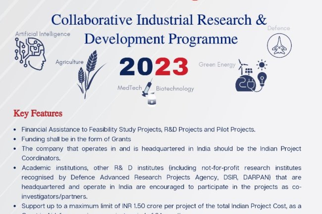 INDIA–SINGAPORE Collaborative Industrial Research & Development Programme